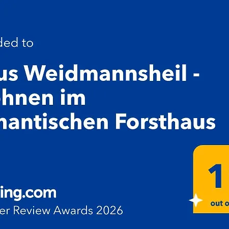 アパート Haus Weidmannsheil - Wohnen Im Romantischen Forsthaus